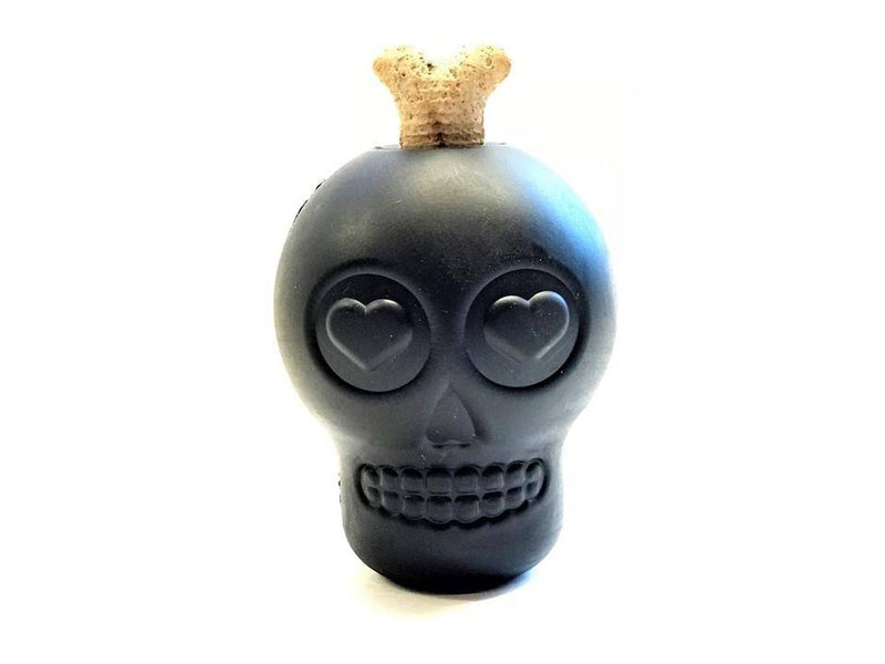 Load image into Gallery viewer, Magnum Sugar Skull Dog Chew Toy &amp; Treat Dispenser - USA Made | SodaPup
