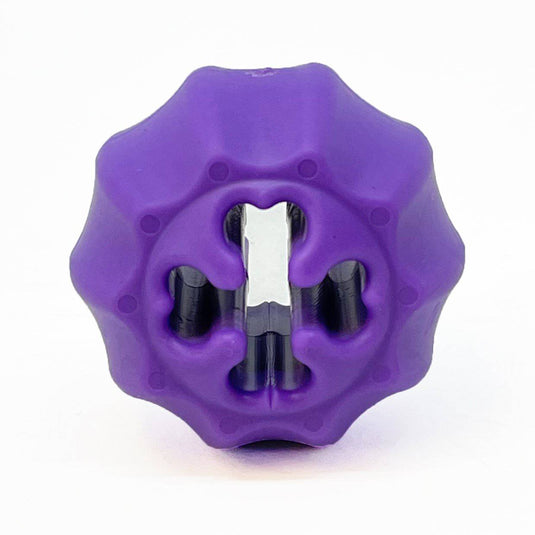 Cross Bones Bully Stick Holder &amp; Chew Toy for Heavy Chewers | Purple | USA Made