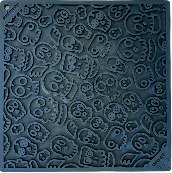 Load image into Gallery viewer, Zombie eMat - Enrichment Lick Mat for Dogs and Cats | Halloween Skull Design | SodaPup

