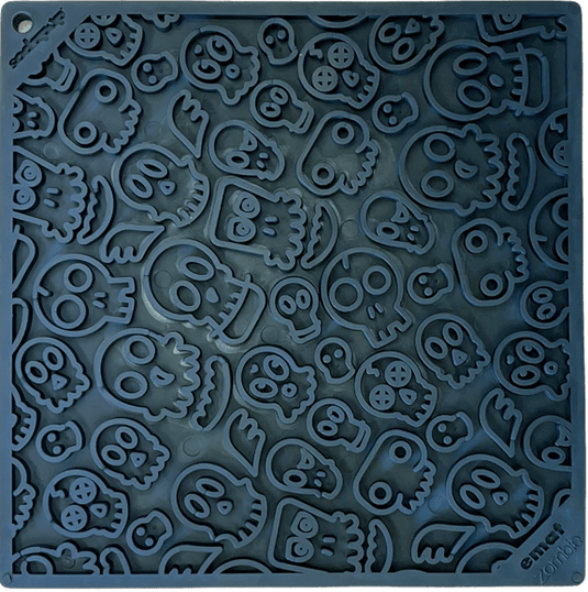 Zombie eMat - Enrichment Lick Mat for Dogs and Cats | Halloween Skull Design | SodaPup