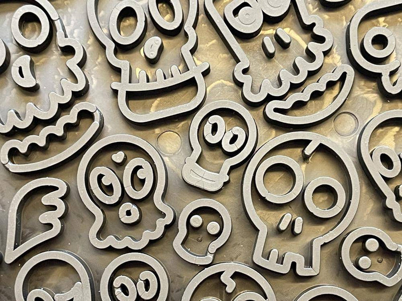 Load image into Gallery viewer, Zombie eMat - Enrichment Lick Mat for Dogs and Cats | Halloween Skull Design | SodaPup
