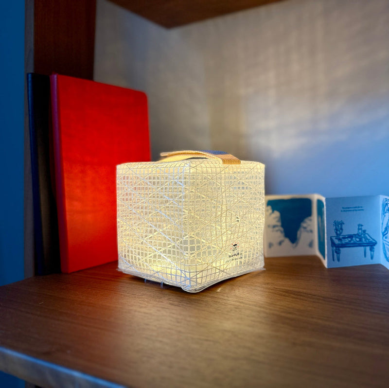 Load image into Gallery viewer, SolarPuff™ Hybrid Solar Lantern – Warm &amp; Bright
