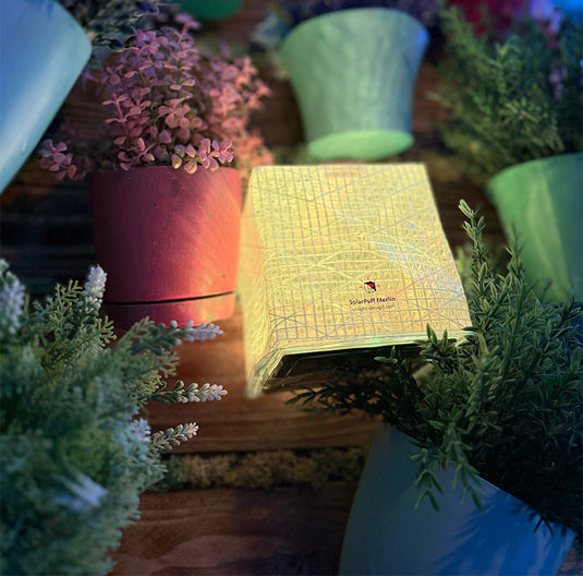 SolarPuff Merlin Multicolor Solar Lantern – Color Mood Light, Waterproof & Foldable