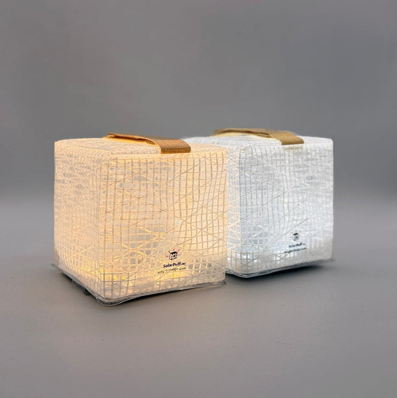 Load image into Gallery viewer, SolarPuff™ Hybrid Solar Lantern – Warm &amp; Bright
