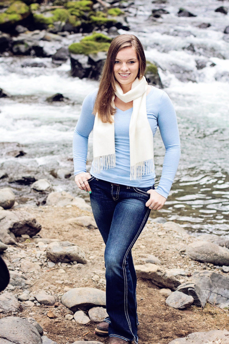 Load image into Gallery viewer, Solid Weave Brushed Alpaca Scarf
