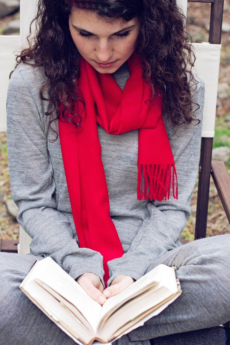 Load image into Gallery viewer, Solid Weave Brushed Alpaca Scarf
