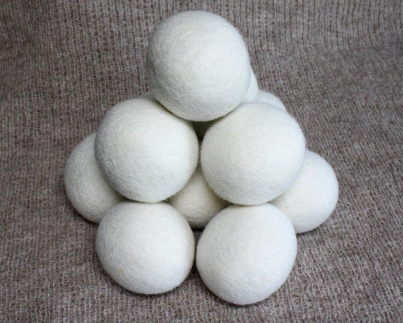 Load image into Gallery viewer, Solid White Wet Felted Alpaca Dryer Balls

