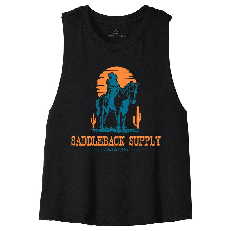 Load image into Gallery viewer, Cowboy &amp; Trusty Steed Crop Top
