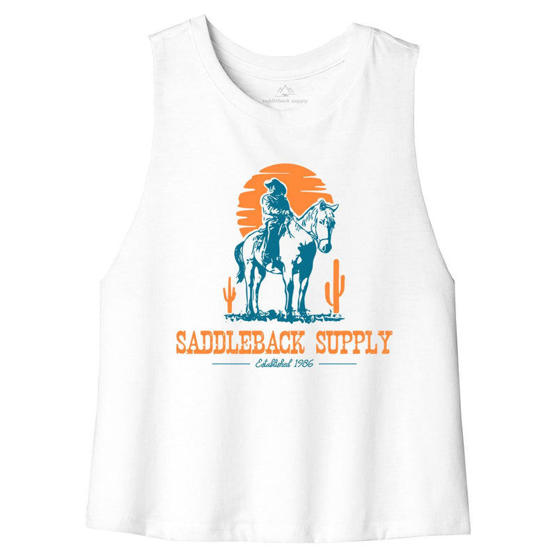 Load image into Gallery viewer, Cowboy &amp; Trusty Steed Crop Top

