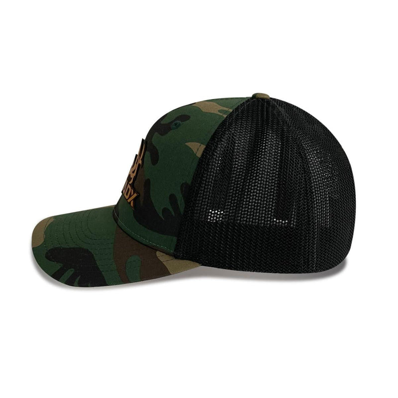 Load image into Gallery viewer, Solo RakBuck Camo Flex Hat - Leather Patch
