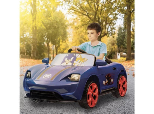 Licensed Sonic 12V Battery-Powered Convertible Ride-On for Kids