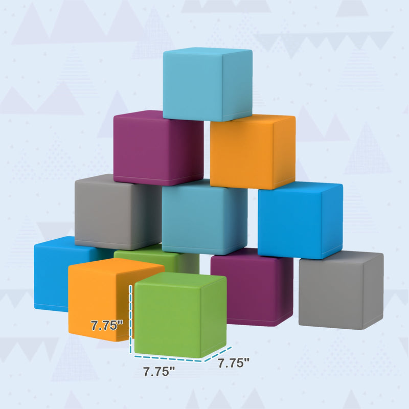 Load image into Gallery viewer, 12-Piece Soft Foam Building and Stacking Blocks Toy Set
