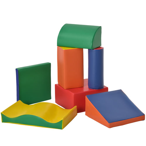 7-Piece Soft Foam Play Blocks for Kids Climbing and Crawling Gym Toy