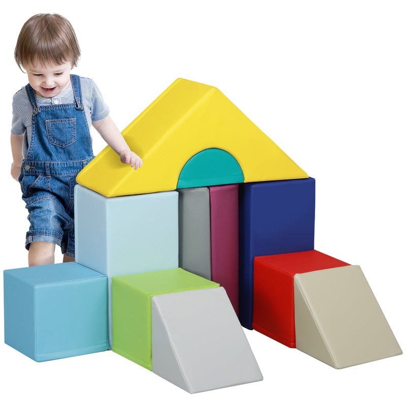 Load image into Gallery viewer, 11-Piece Soft Foam Climbing Blocks Play Set for Toddlers and Babies
