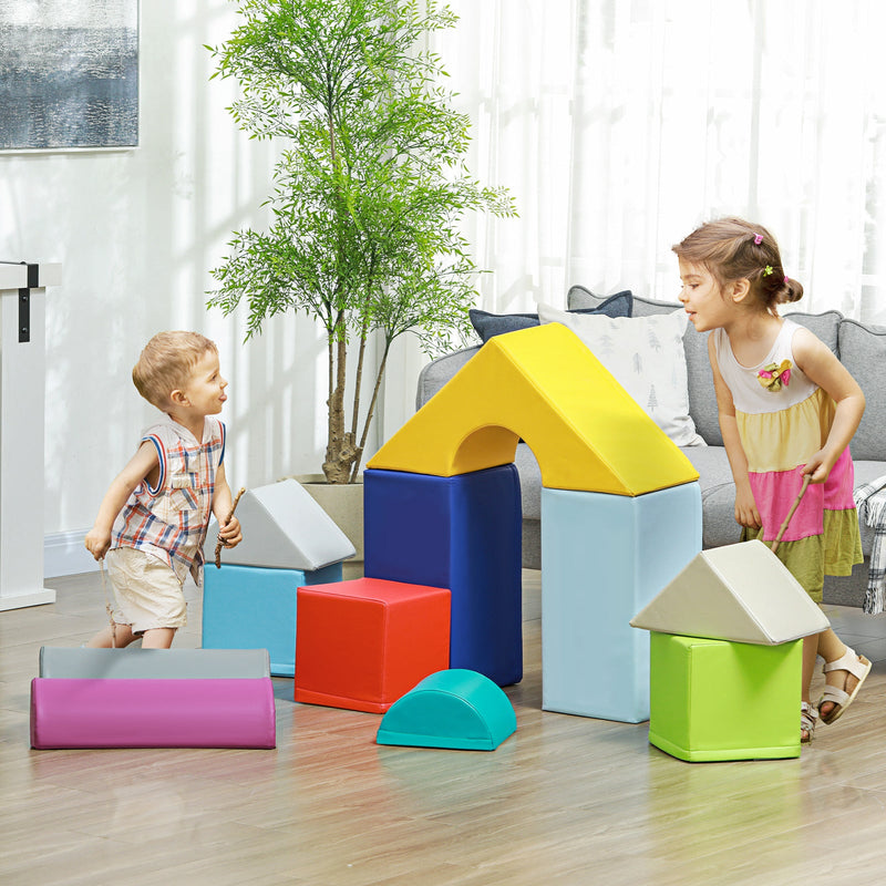 Load image into Gallery viewer, 11-Piece Soft Foam Climbing Blocks Play Set for Toddlers and Babies
