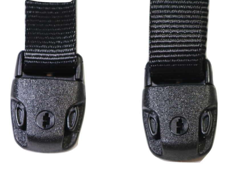 Load image into Gallery viewer, 10 Ft Black Standard Buckle Spa Hot Tub Cover Adjustable Wind Straps | 2 COMPLETE KITS
