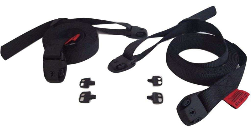 Load image into Gallery viewer, 10 Ft Black Standard Buckle Spa Hot Tub Cover Adjustable Wind Straps | 2 COMPLETE KITS

