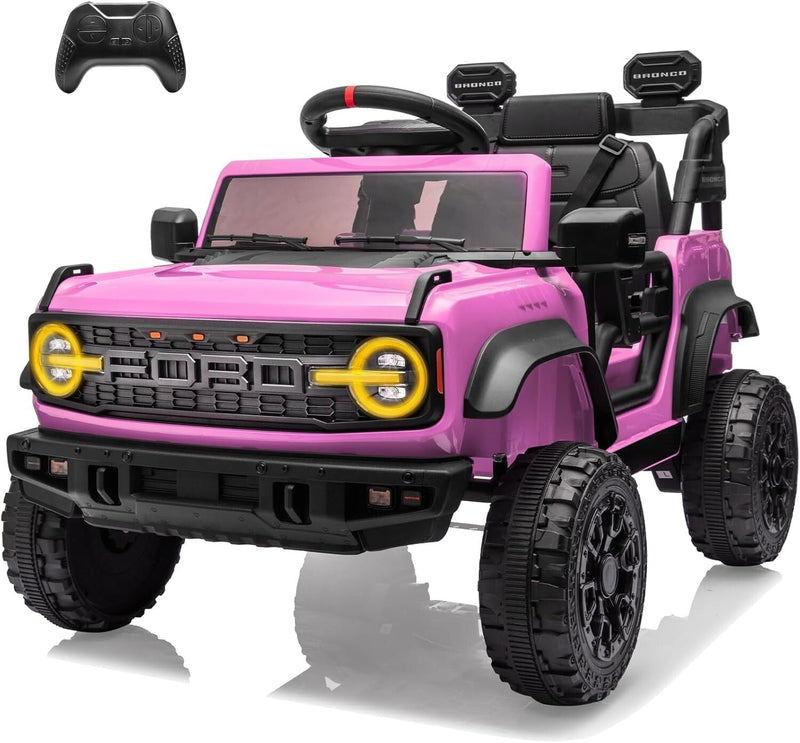 Load image into Gallery viewer, 12V Electric Ford Bronco Ride-On Car with Remote Control and Safety Seat Belt for Ages 3-8
