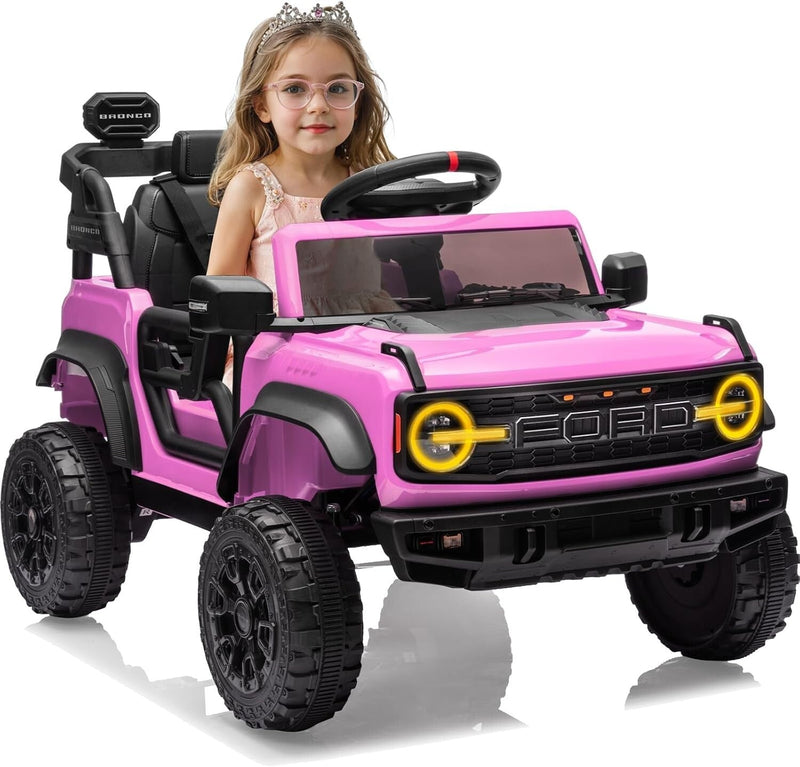 Load image into Gallery viewer, 12V Electric Ford Bronco Ride-On Car with Remote Control and Safety Seat Belt for Ages 3-8
