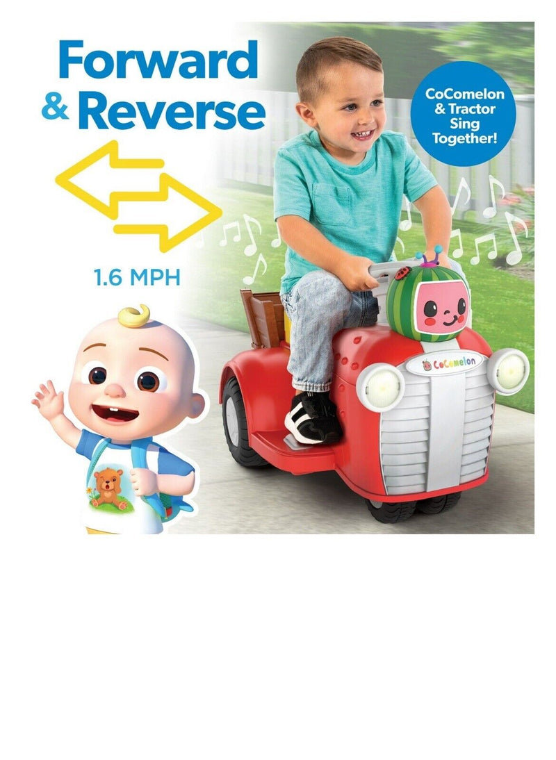 Load image into Gallery viewer, Interactive CoComelon 6V Ride-On Tractor Toy for Kids Ages 1.5-3 Years
