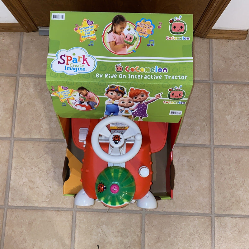 Load image into Gallery viewer, Interactive CoComelon 6V Ride-On Tractor Toy for Kids Ages 1.5-3 Years
