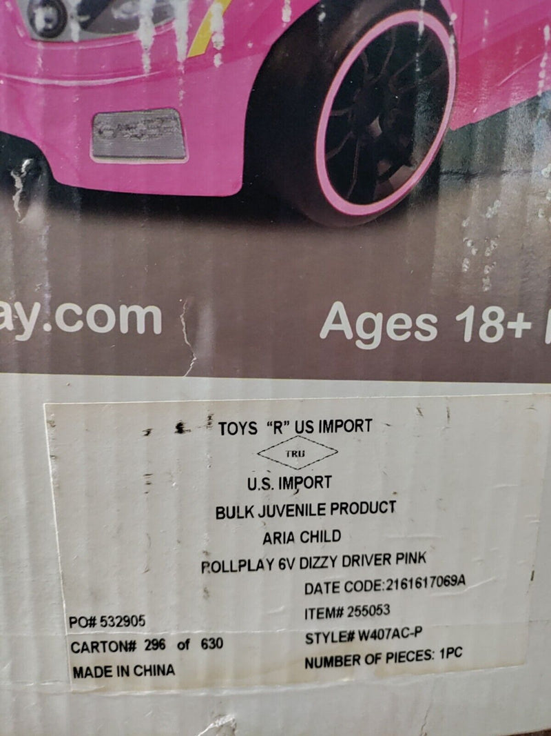 Load image into Gallery viewer, Sparkle and Drive: Dizzy Driver 6-Volt Ride-On Car with Storage in Pink for 18 Months+
