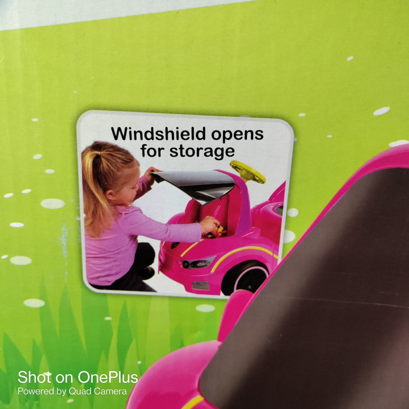 Load image into Gallery viewer, Sparkle and Drive: Dizzy Driver 6-Volt Ride-On Car with Storage in Pink for 18 Months+
