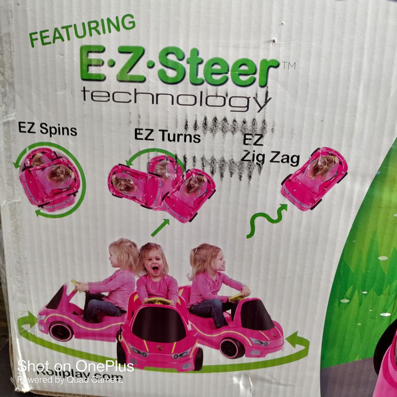 Load image into Gallery viewer, Sparkle and Drive: Dizzy Driver 6-Volt Ride-On Car with Storage in Pink for 18 Months+
