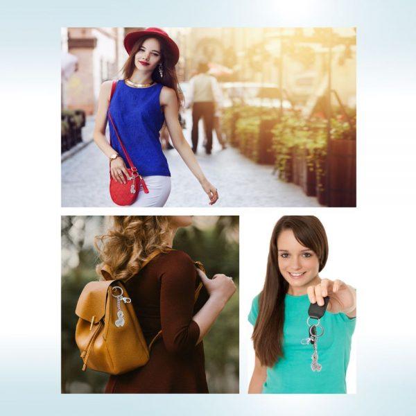 Load image into Gallery viewer, Sparkling Alpaca Keychain Jewelry Charm
