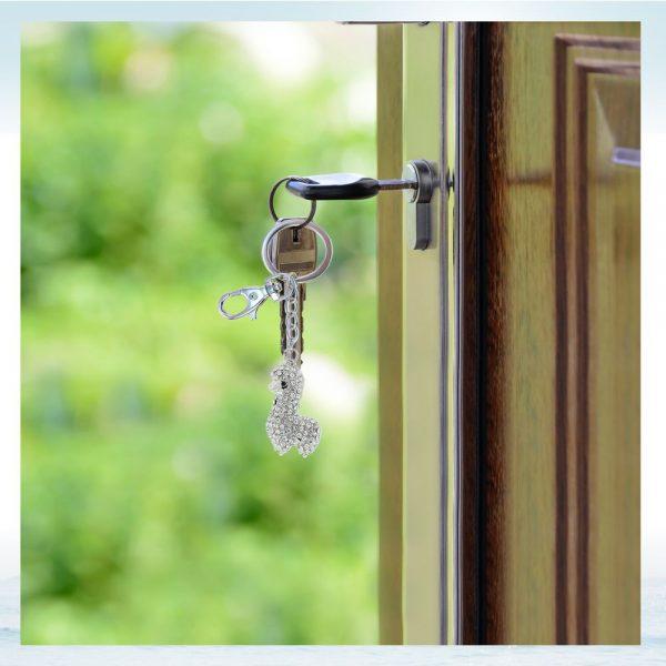 Load image into Gallery viewer, Sparkling Alpaca Keychain Jewelry Charm
