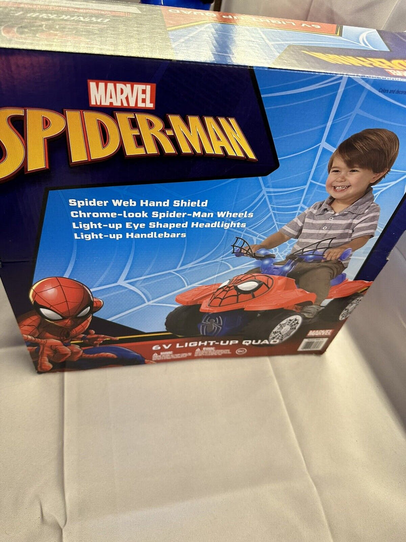 Load image into Gallery viewer, Spider-Man 6V Ride On with Light Up Handle Bars - Brand New in Box!
