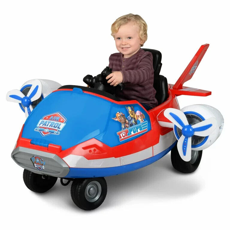 Load image into Gallery viewer, Spinning LED Propellers Ride-On with Storage and Engine Sounds - Paw Patrol Marshall 12V

