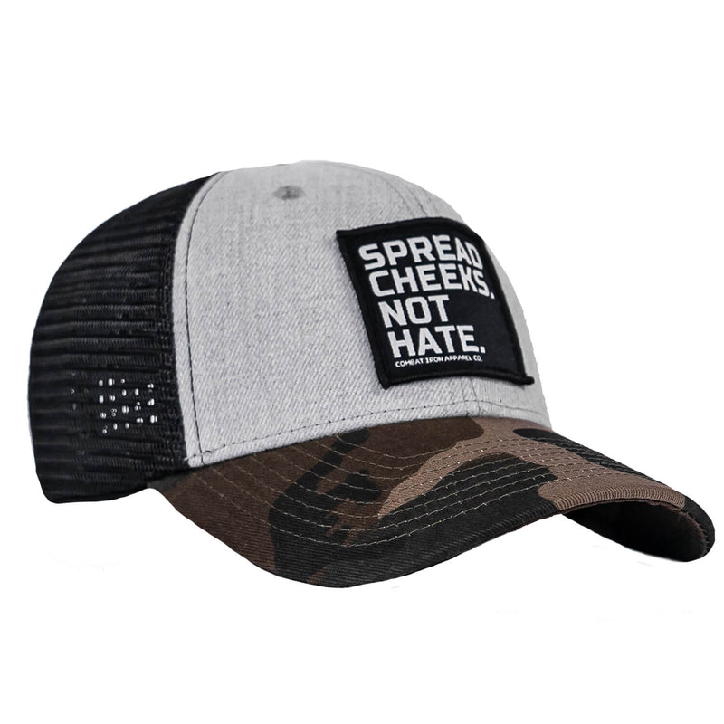 Load image into Gallery viewer, SPREAD CHEEKS. NOT HATE. Patch Snapback HAT
