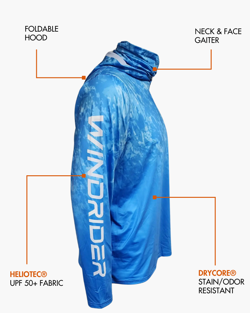Load image into Gallery viewer, Hooded Helios Fishing Shirt with Gaiter
