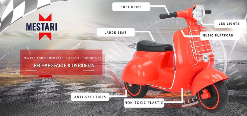 Load image into Gallery viewer, Stable 3-Wheel Electric Tricycle for Kids - Mestari Kids Ride-On Motorcycle with Slow Speed Control
