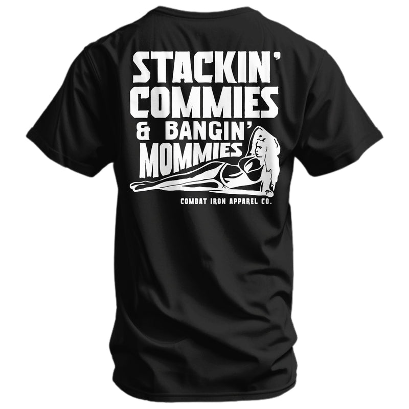 Load image into Gallery viewer, Stackin&#39; Commies &amp; Bangin&#39; Mommies Men&#39;s T-Shirt
