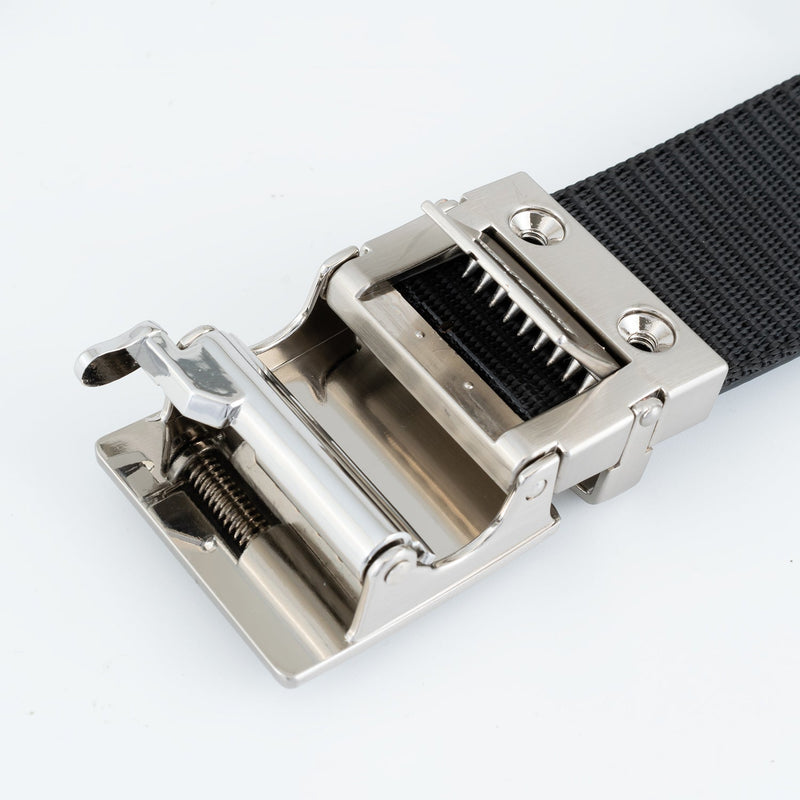 Load image into Gallery viewer, 2ND AMEN Gun Belt - Ratchet Track Buckle - Stainless Steel
