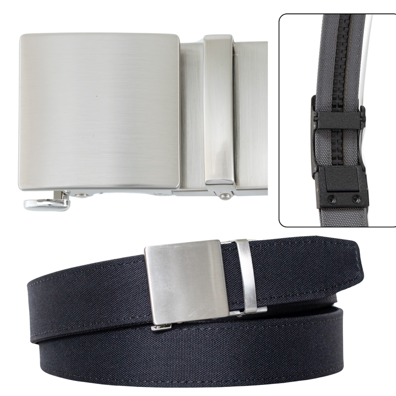 Load image into Gallery viewer, 2ND AMEN Gun Belt - Ratchet Track Buckle - Stainless Steel
