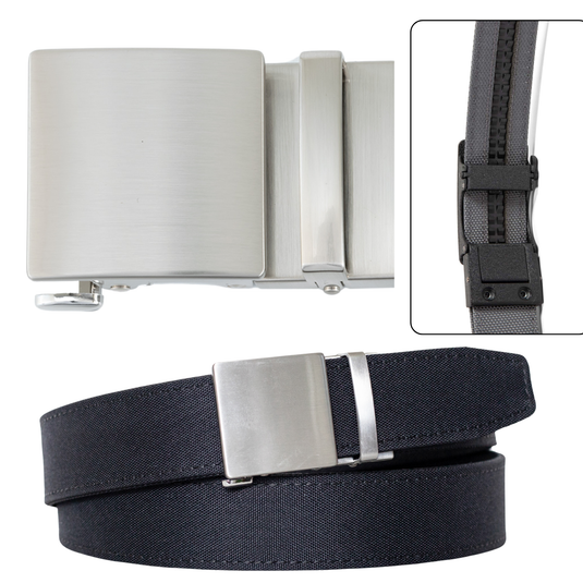 2ND AMEN Gun Belt - Ratchet Track Buckle - Stainless Steel