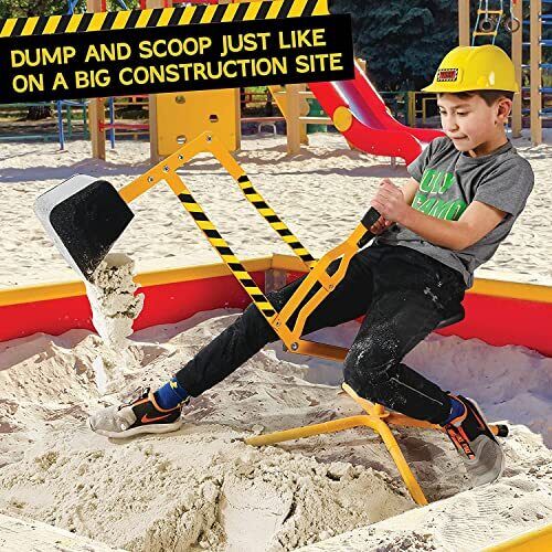 Load image into Gallery viewer, Stargo Sand Digger Kids Excavator Ride on Toy for Outdoor Sandbox Fun

