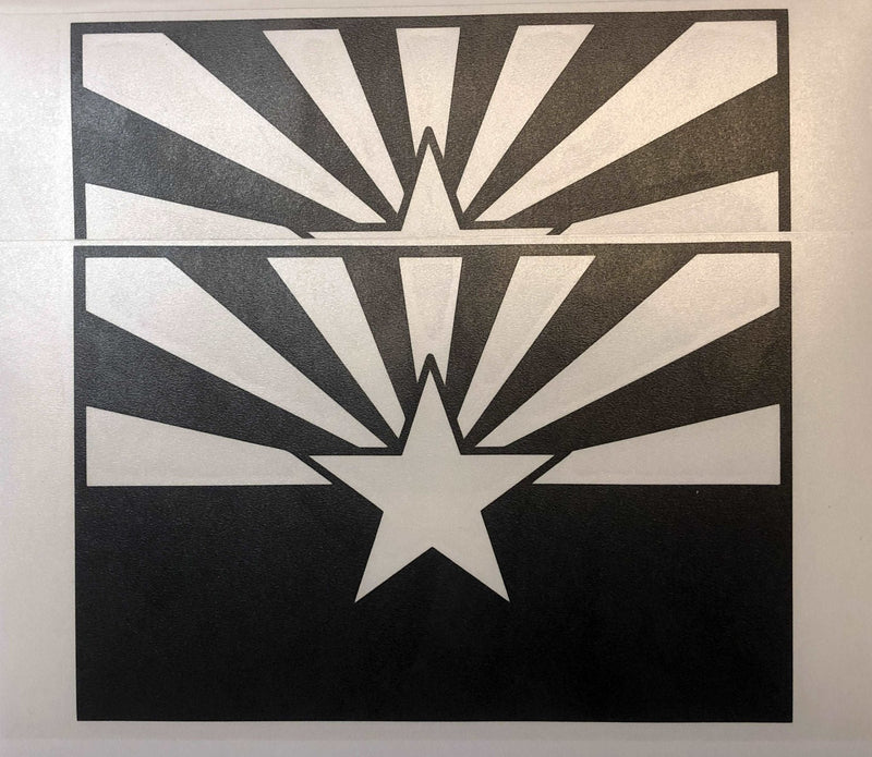 Load image into Gallery viewer, State Flag Decals - Premium Cast Matte Black Vinyl x2
