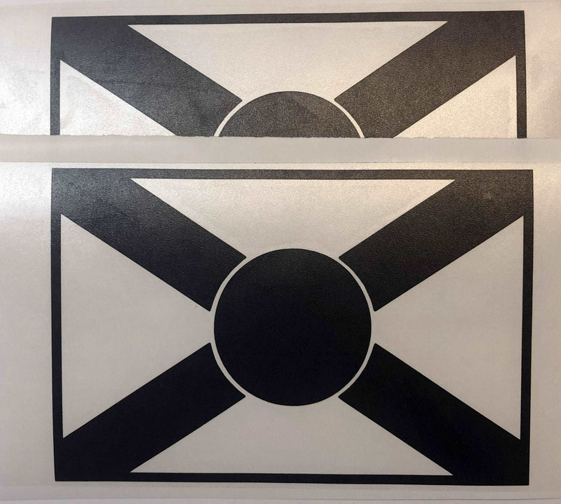 Load image into Gallery viewer, State Flag Decals - Premium Cast Matte Black Vinyl x2
