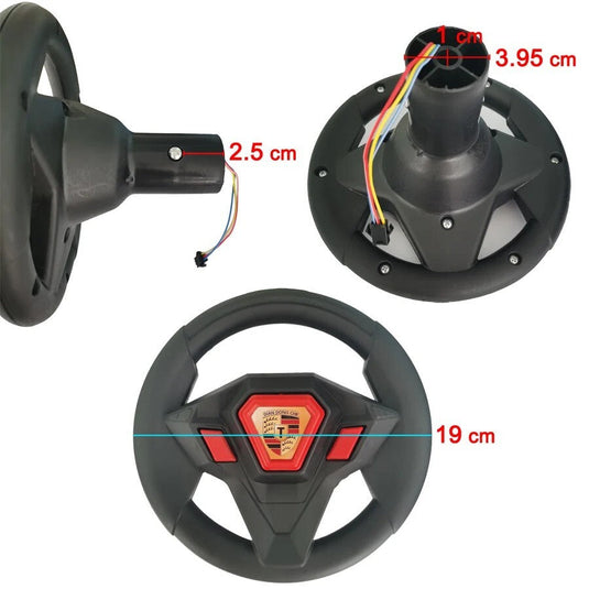Electric Car Steering Wheel for Kids HC-8188 Karting Toy Accessory