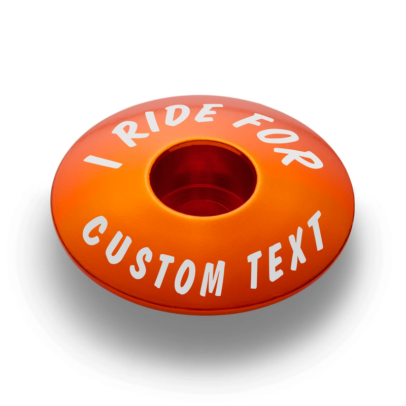 Load image into Gallery viewer, I Ride For - Custom Bicycle Headset Cap
