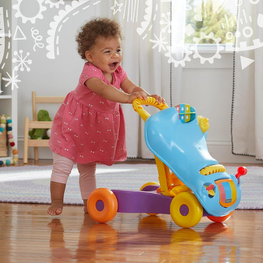2-in-1 Toddler Ride-On and Walker Toy for Active Learning and Mobility