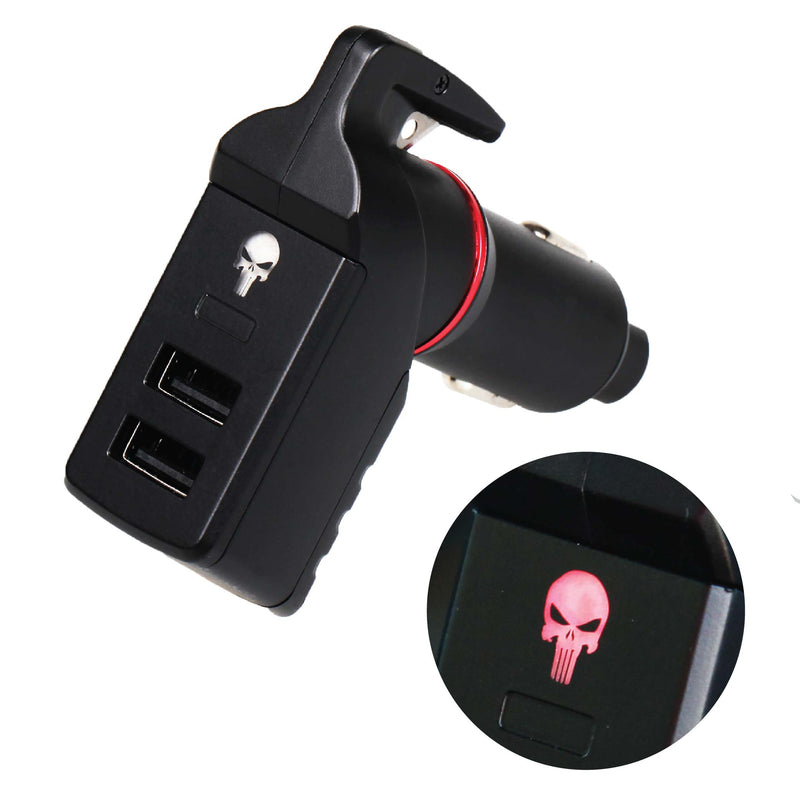 Load image into Gallery viewer, USB Car Charger Emergency Tool (Red Punisher)
