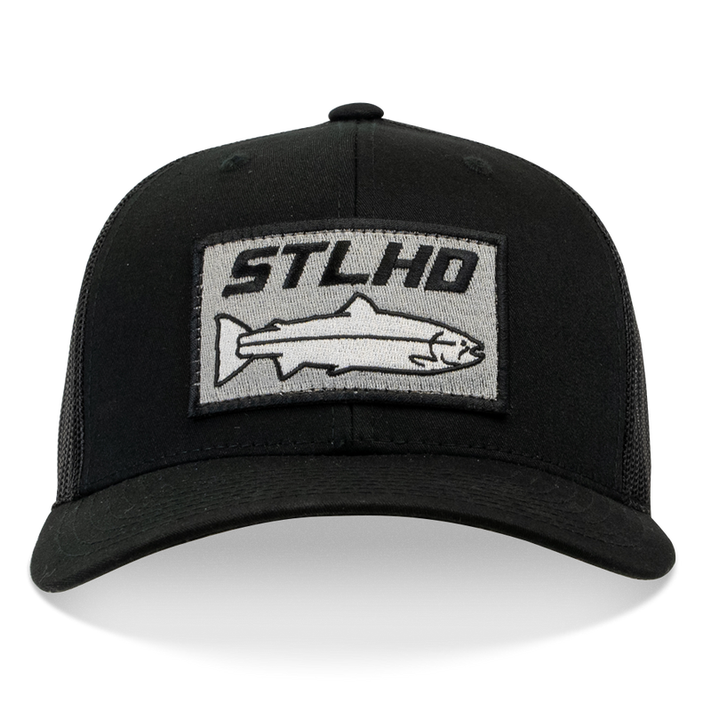 Load image into Gallery viewer, STLHD Chehalis Snapback Black Trucker Hat
