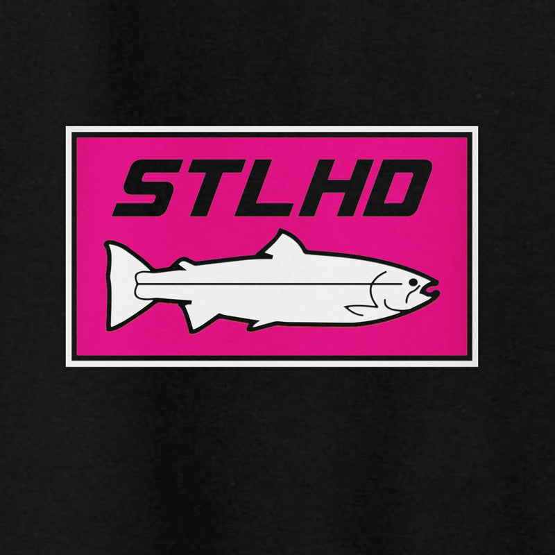 Load image into Gallery viewer, STLHD Men's Neon Pink Black Standard Hoodie

