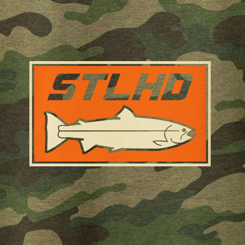 Load image into Gallery viewer, STLHD Men's Woodlands Camo Standard Hoodie
