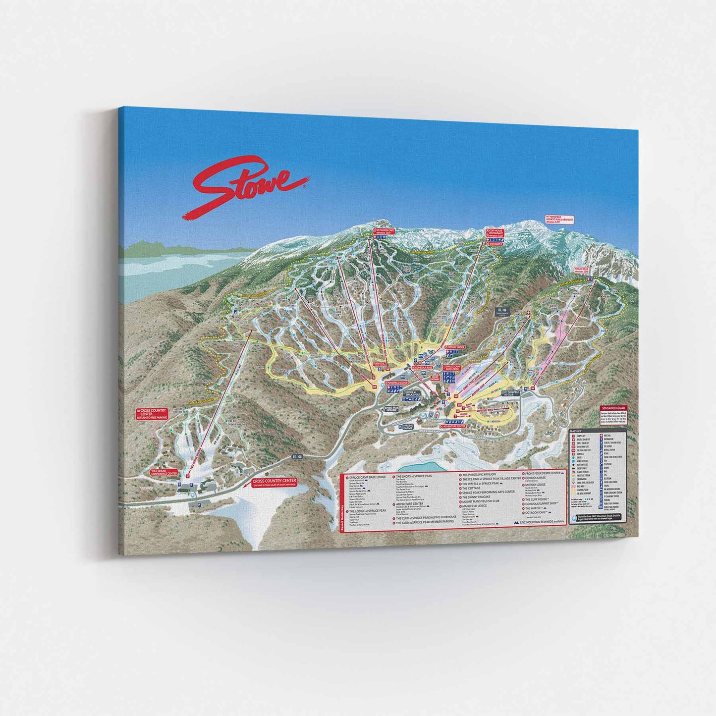 Stowe Ski Resort | Trail Map Poster